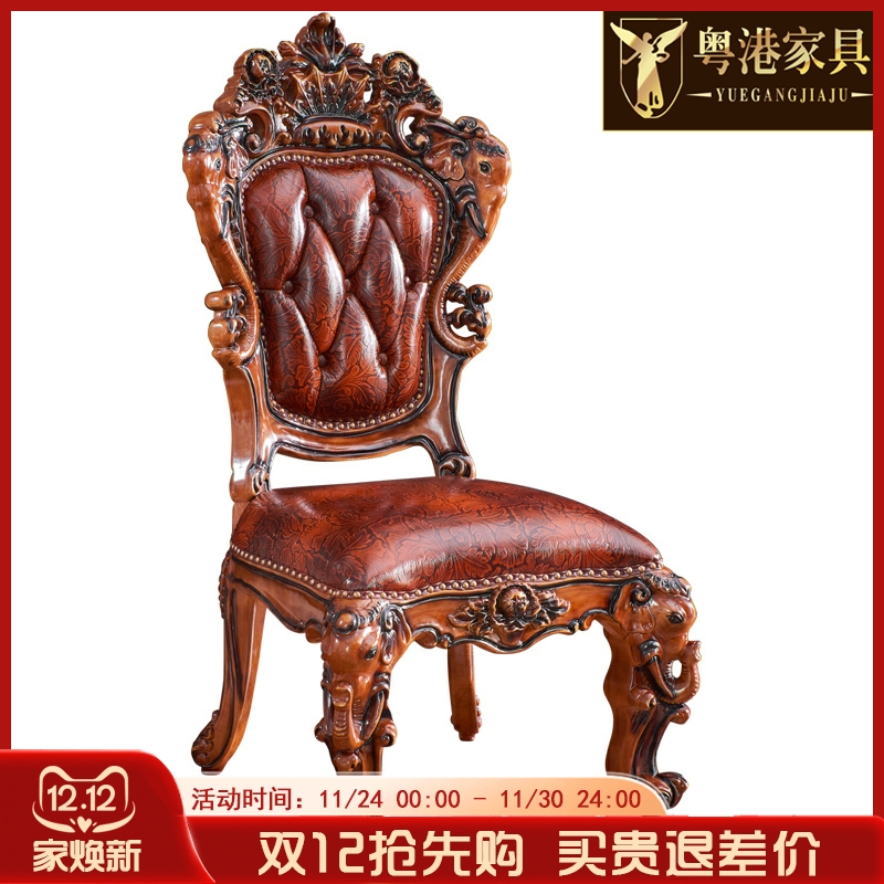 美式餐厅家用头层牛皮真皮