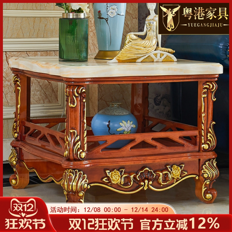 欧式方几 美式奢华客厅角落电话机方几边几角几储物柜子复古边桌