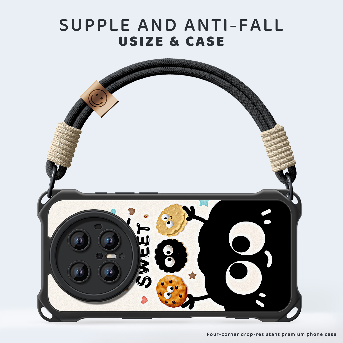 适用华为mate70手机壳手绳秋冬