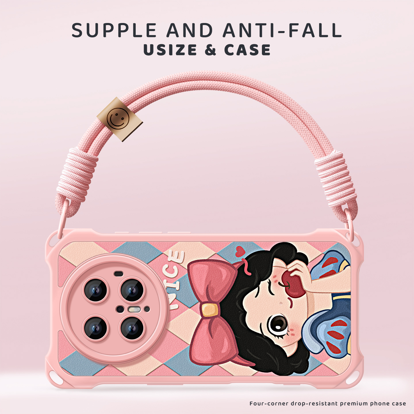 适用华为mate70手机壳带手绳秋冬