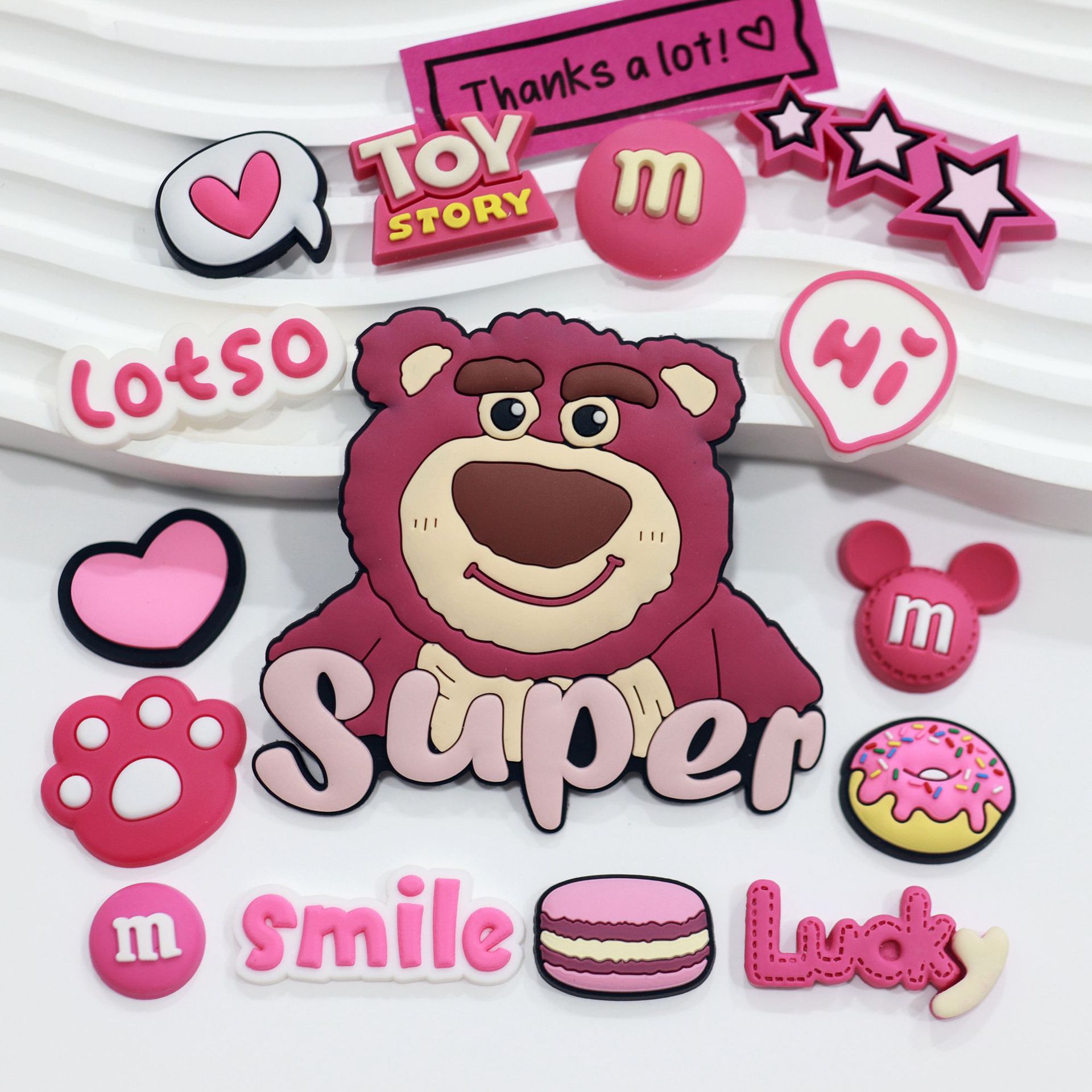 大号草莓熊PVC硅胶贴手工DIY