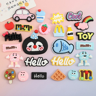 可爱Q版睡衣企鹅睡帽小鱼儿M豆硅胶贴片水杯收纳盒电动车DIY装饰