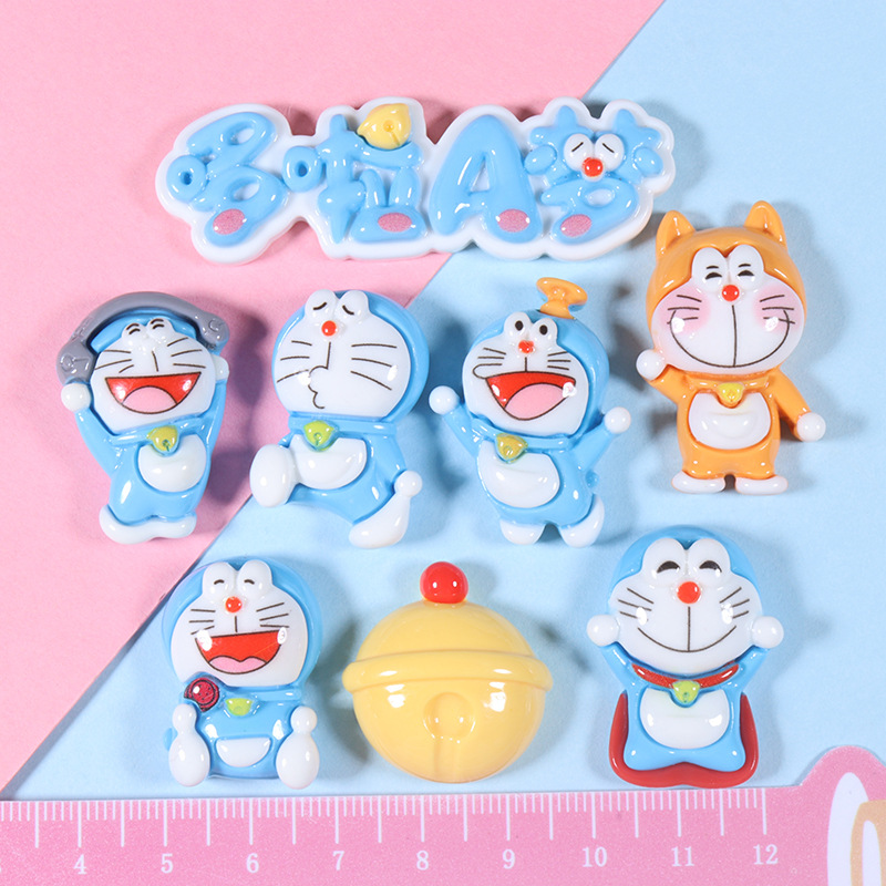 可爱叮当猫蓝胖子字牌铃铛DIY贴