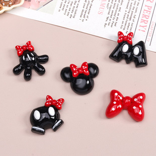 卡通黑红M面具手套3D立体水杯贴纸中控显示屏贴电动车车载贴树脂