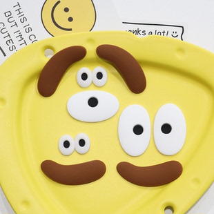 狗狗眼睛嘴巴眉毛PVC软胶水杯贴保温杯雨鞋收纳盒洞洞鞋装饰DIY贴