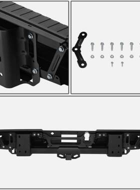 适用于2021-2023款福特Ford F150后保险杆组件 黑色 ML3Z19D520C