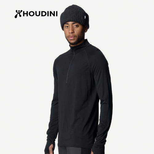 HOUDINI羊毛打底衫保暖半拉链