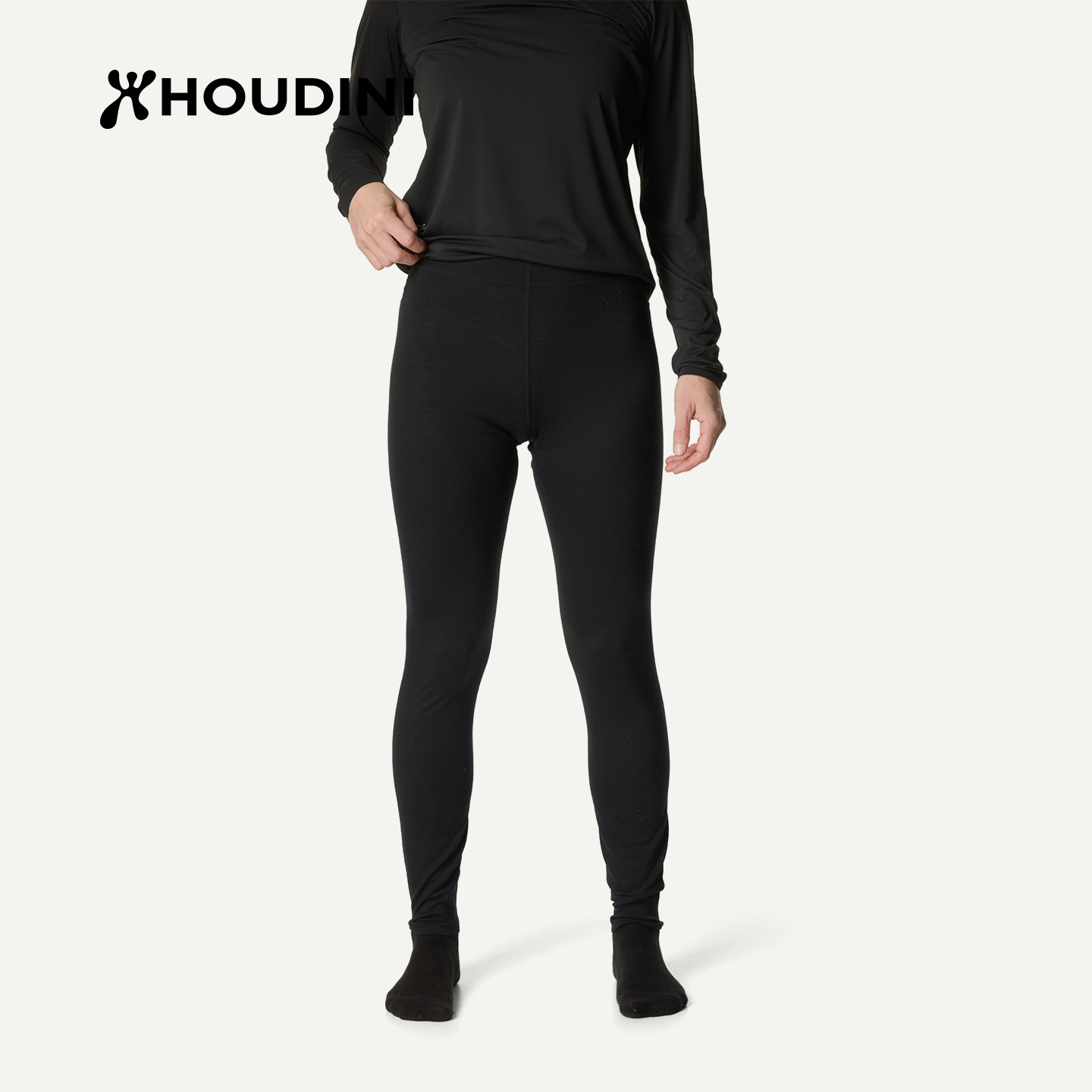 HOUDINI胡丁尼Puremerino秋冬女26新美利奴羊毛紧身打底运动裤
