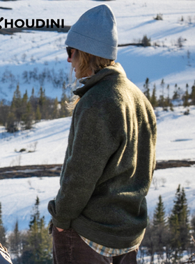 HOUDINI胡丁尼 Alto Half Zip 阿尔托男户外套头美利奴羊毛抓绒衣