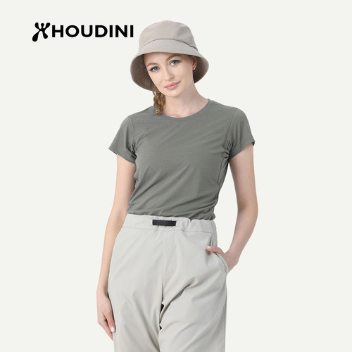 HOUDINI胡丁尼Pace Air Tee空速女户外夏清爽防晒跑步徒步短袖T恤