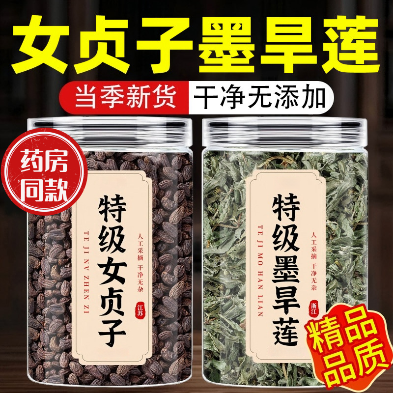 女贞子墨旱莲组合正品中药材官方