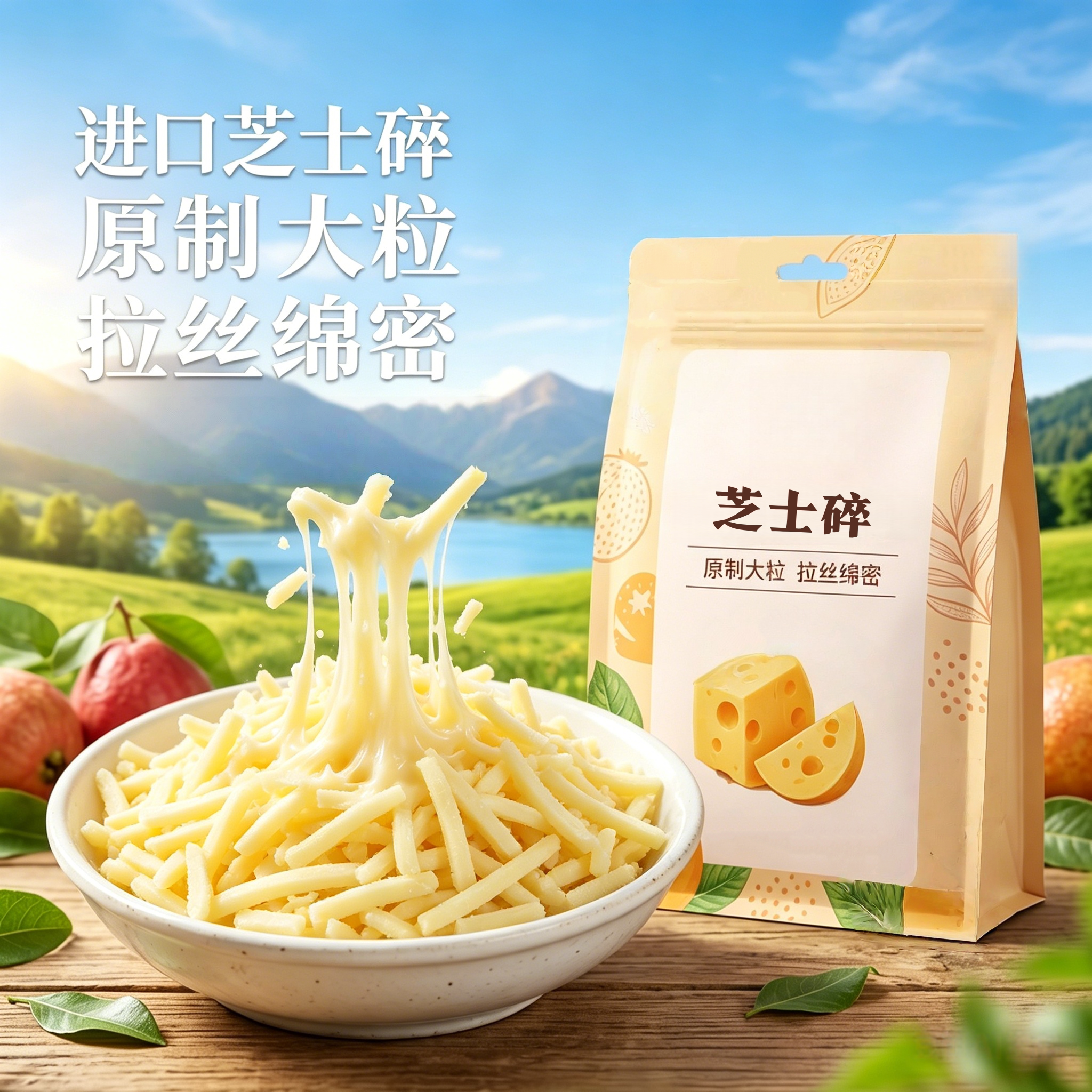 马苏里拉芝士碎拉丝家用烘焙材料披萨芝士焗饭奶酪配料