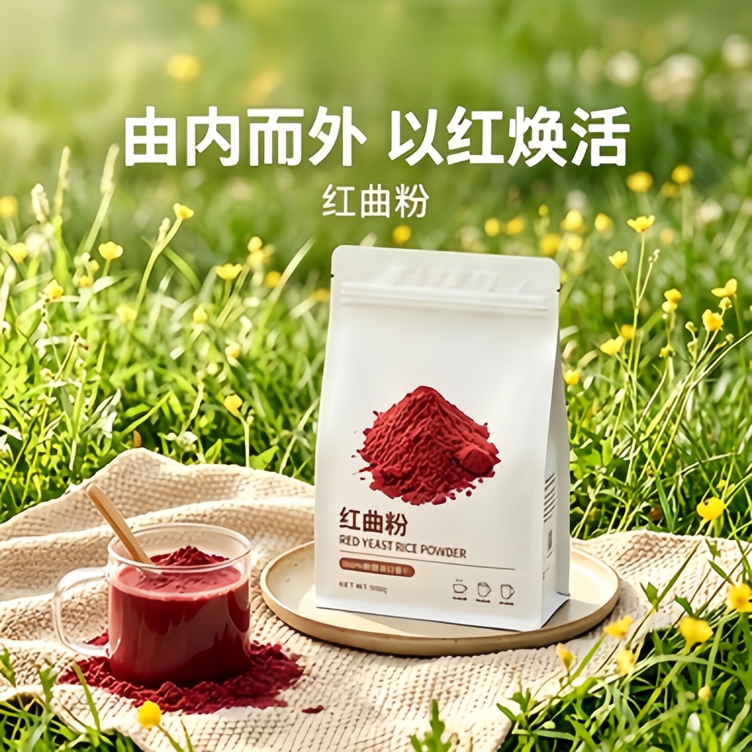 农科院红曲粉烘焙红丝绒蛋糕天然红曲米粉食用色素灌香肠卤味专用