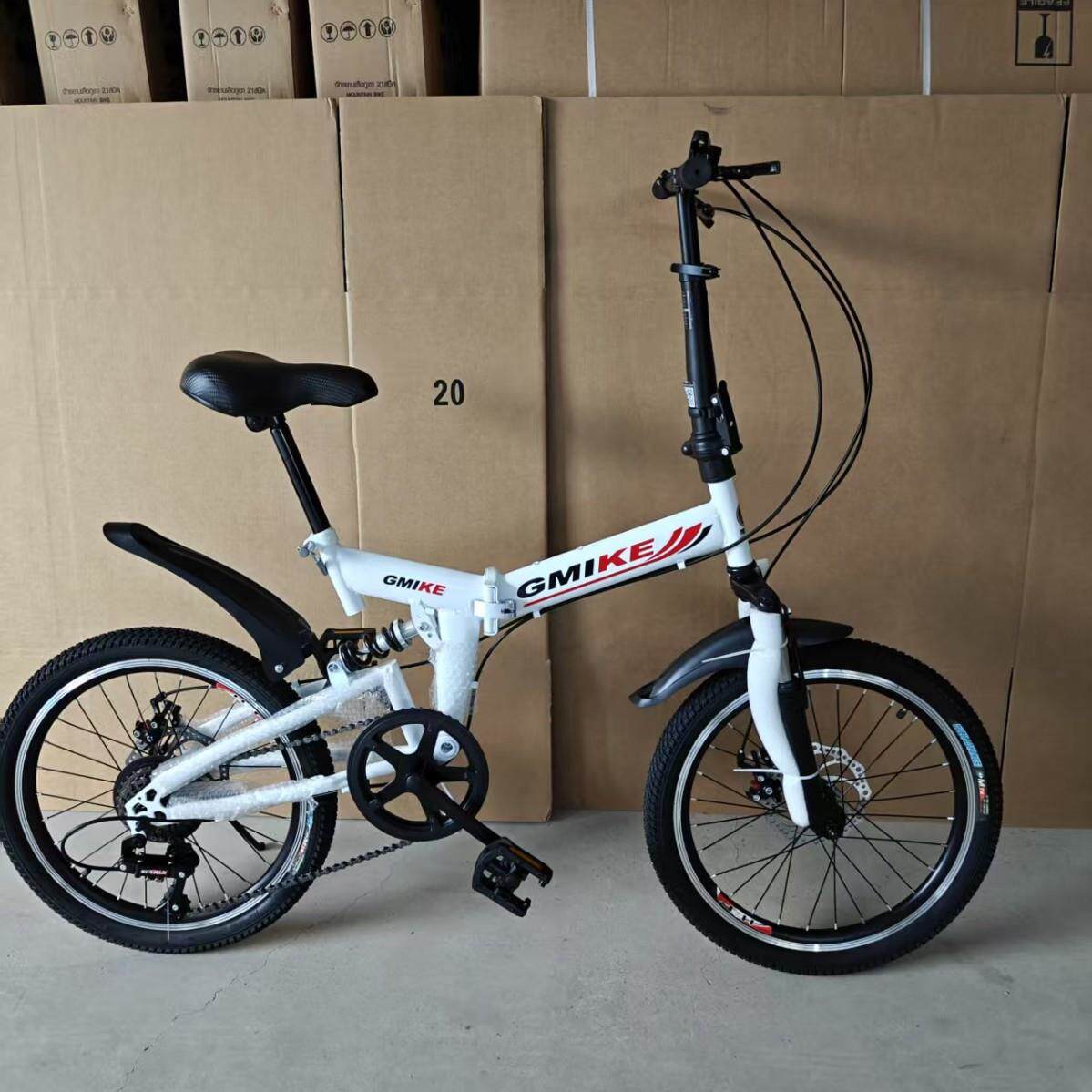 拉车20寸碟刹变速折叠双减震车山地车奥迪4S店自行车减震款双碟刹