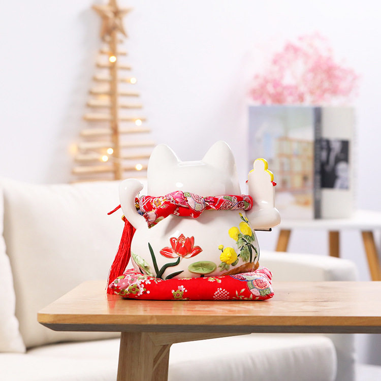 国潮宫廷陶瓷大号招财猫存钱储蓄罐摆件家居店铺收银台开业礼品