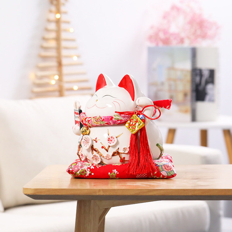 国潮宫廷陶瓷大号招财猫存钱储蓄罐摆件家居店铺收银台开业礼品