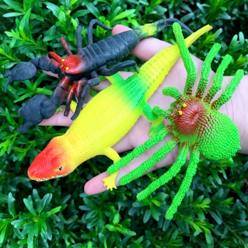 软胶仿真蝎子蜘蛛鳄动物套装包邮