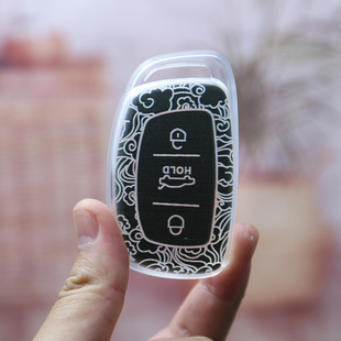 专用于14-19款现代名图钥匙套15-19款ix25朗动途胜一键启动软壳