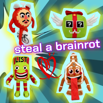 跨境新品Steal a Brainrot roblox窃取脑腐可爱毛绒玩具娃娃公仔
