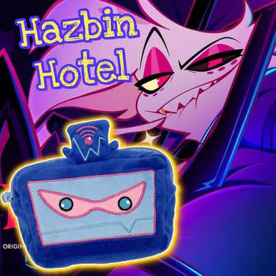 跨境新品地狱客栈 Hazbin Hotel plush 毛绒包零钱包周边毛绒玩具