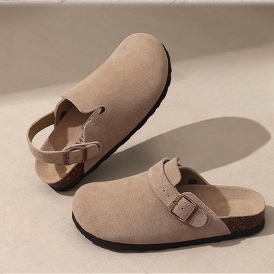 勃肯鞋女2025新款包头半拖后跟带