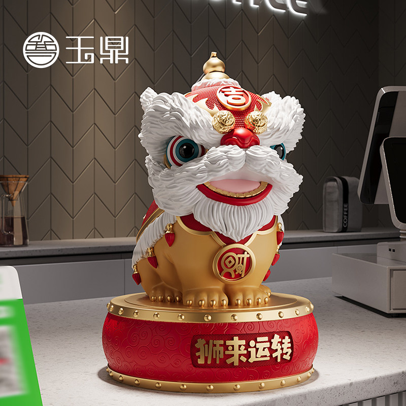 尊玉鼎树脂旋转新中式办公室国潮图片