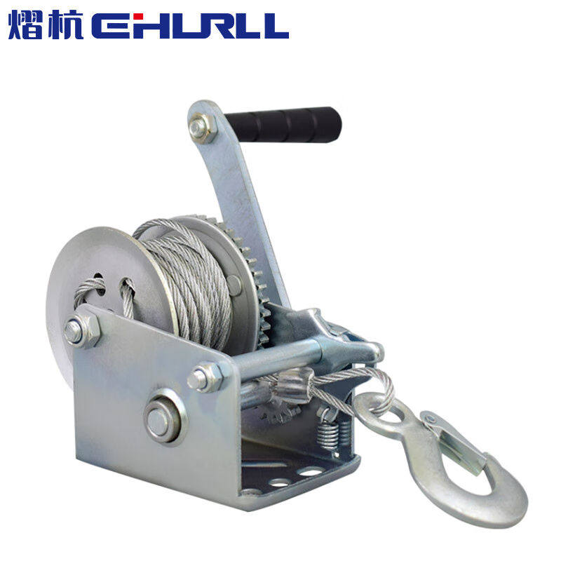 熠杭EHURLL手摇绞盘手动钢丝绳葫芦卷扬机便携式升降绞盘牵引机80