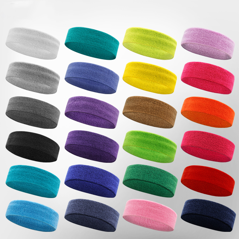 运动头带瑜伽发带吸汗带篮球跑步健身房止汗护头带毛巾擦汗带