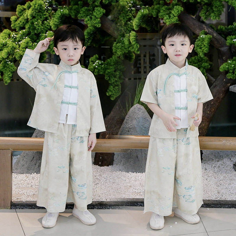 男童中国风汉服两件套儿童男唐装新款夏季古风古装套装幼儿园演出