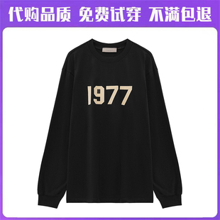 ESSENTIALS官方植绒1977圆领卫衣男女情侣装秋冬季青少年复线潮牌