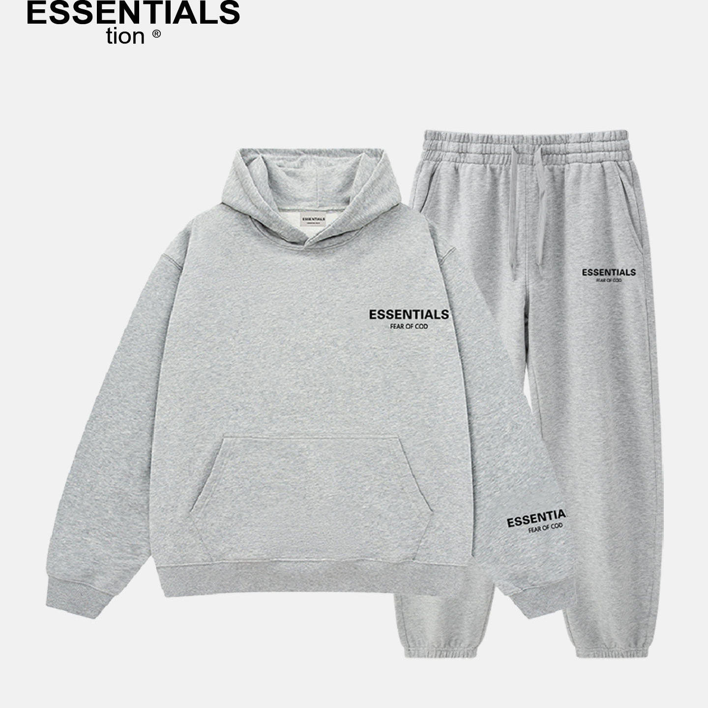 ESSENTIALS官方秋冬季刺绣两件套运动套装男士复线休闲FOG卫衣潮