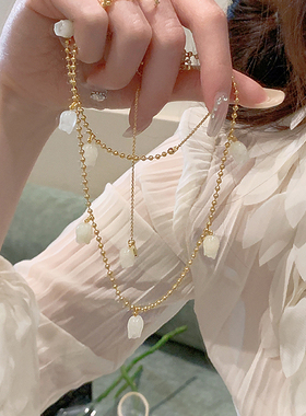 蓝羽手工琉璃项链胸链