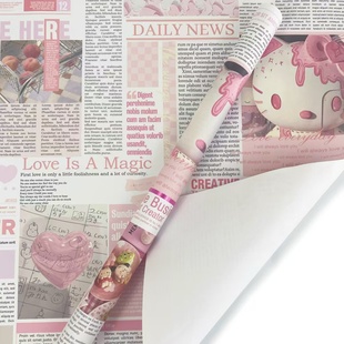 ins风粉色英文包装 纸牛皮纸简约礼物纸包书纸花艺纸礼品纸郁金香