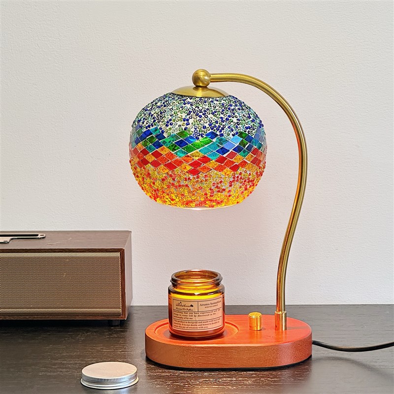 摩洛哥风香薰融蜡台灯卧室床头氛围感装饰灯高颜值触摸开关高级感