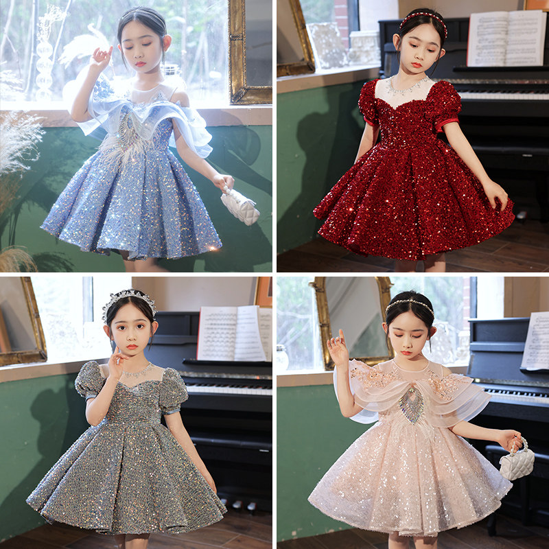 女童礼服春夏小女孩钢琴演奏表演服演出服儿童高端洋气蓬蓬公主裙