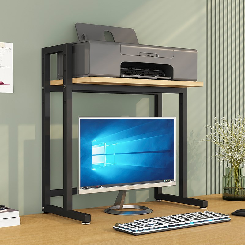 桌面可调节电脑显示器支架主机架子办公桌上收纳架子打印机置物架