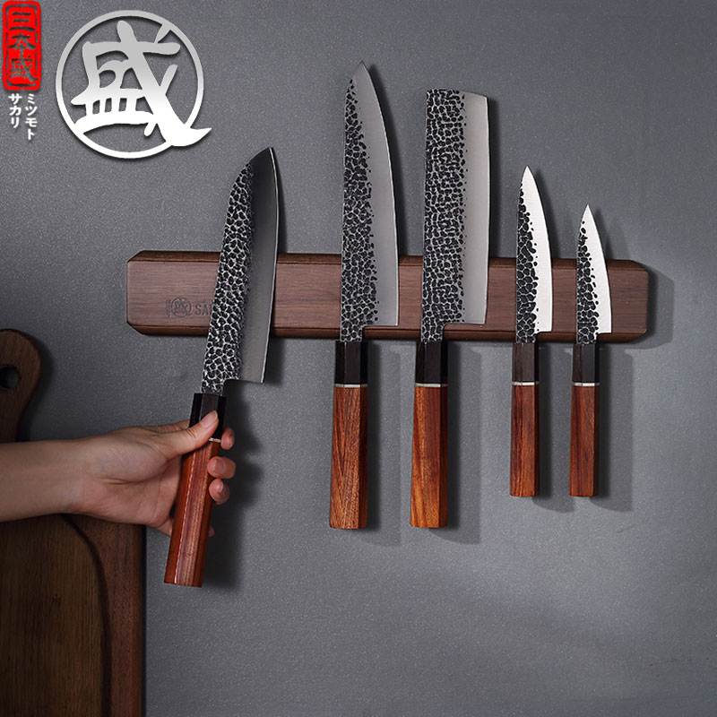 厨房磁吸刀架置物架壁挂式不锈钢吸铁石磁铁磁性菜刀具收纳免打孔