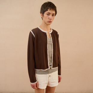 introutro两面穿天丝醋酸开衫