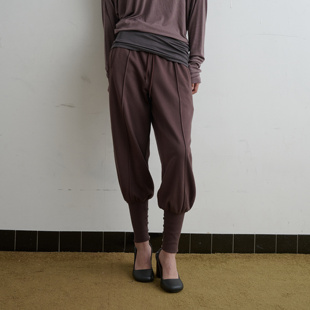 introutro束脚纽扣卫裤复古秋季修身显瘦通勤高腰百搭休闲裤子