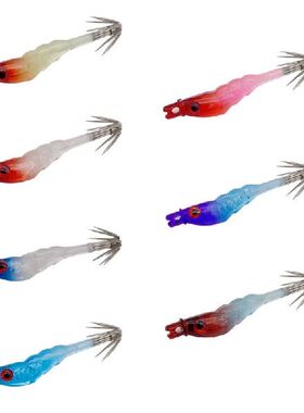 极速2Pcs Squid Jigs Hook Fishing Lure IBait Shrimp Prawn Tac