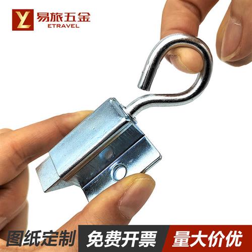 易旅小型撞击e式插销门碰锁撞锁内藏式暗插销自动伸缩撞击式插销