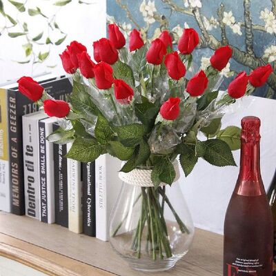 极速4Pcs Fashion Fakpe Flower Decor No Watering Faux Flower