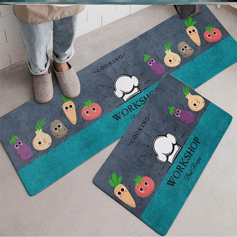 极速New Nordic stylelong strip kitchen floor mat baWthroom c