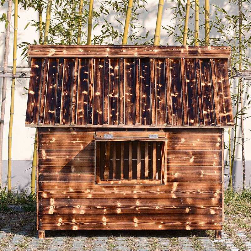 极速包邮新款室外k狗屋实木宠物房别墅四季防雨防水狗窝L大型犬宠