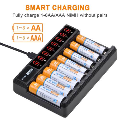 新品AA 2800mAh kRechargeable Batteries + AAA 1100mAh Recharg