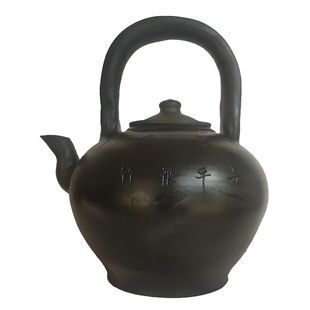 极速纯手工非遗黑陶复古怀旧养生土茶壶土窑柴烧杨W林乌壶特大号