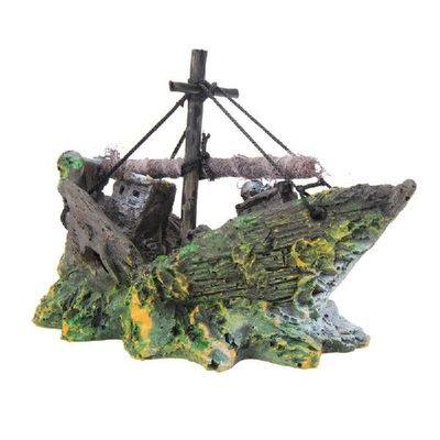 极速Aquarium Fi lTank Decorations Landscape Pirate ip Wreck