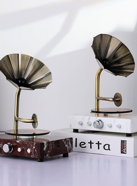 极速复古留声机j喇叭客厅装饰摆件艺术品样板房间客厅玄关桌面软