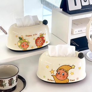 星星仔创意可爱纸巾盒弹簧客厅茶几收纳盒抽纸盒厕所卫生间纸抽盒