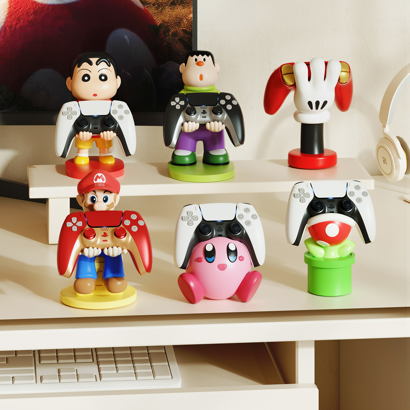 卡通创意switch游戏手柄支架底座ps4ps5放置架xbox展示架桌面摆件